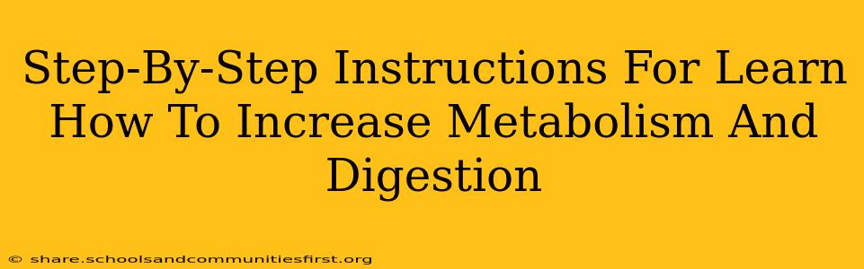 Step-By-Step Instructions For Learn How To Increase Metabolism And Digestion