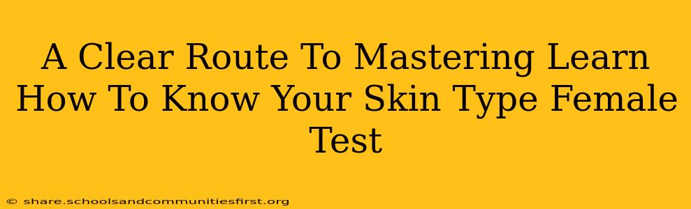 A Clear Route To Mastering Learn How To Know Your Skin Type Female Test