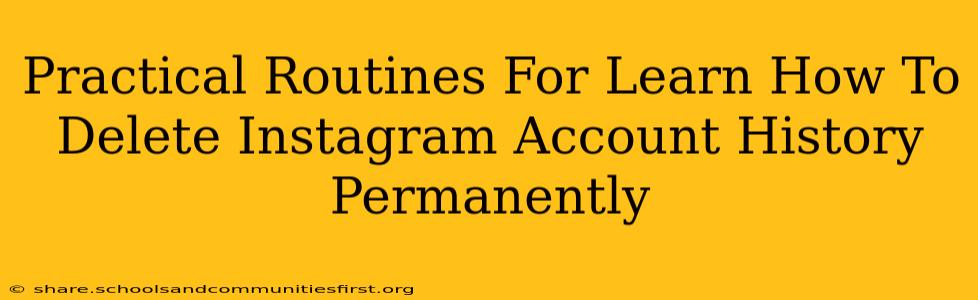 Practical Routines For Learn How To Delete Instagram Account History Permanently